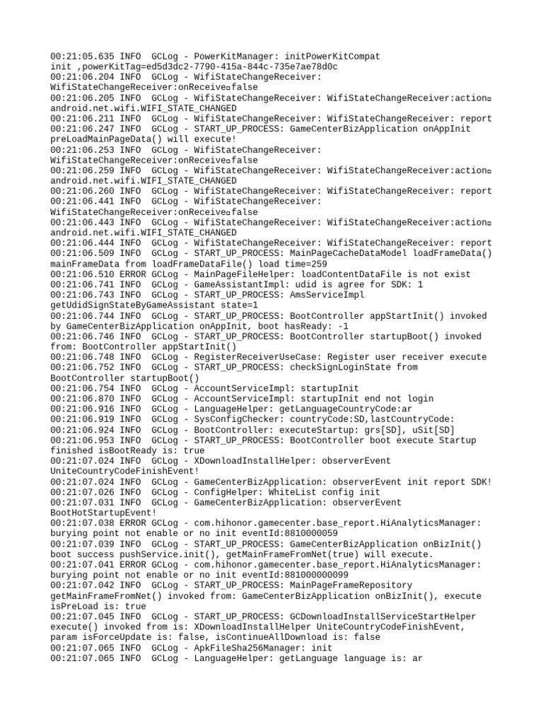 GameCenter Initialization Log Analysis | PDF | Information Technology ...
