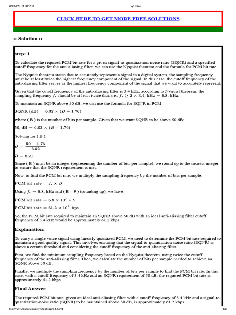 Click Here To Get More Free Solutions::: Solution | PDF | Sampling ...
