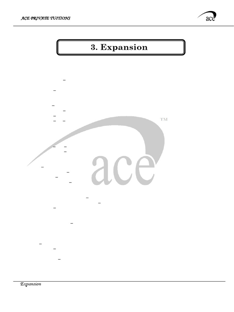 Expansion Techniques in Algebra | PDF | Chess | Chess Theory