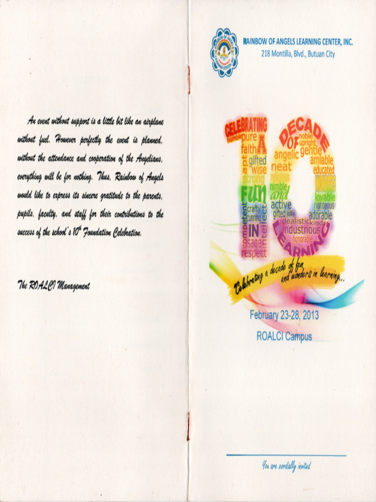 Celebrating A Decade of Fun and Wonders in Learning | PDF