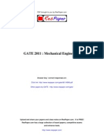 GATE 2011: Mechanical Engineering: Answer Key / Correct Responses On