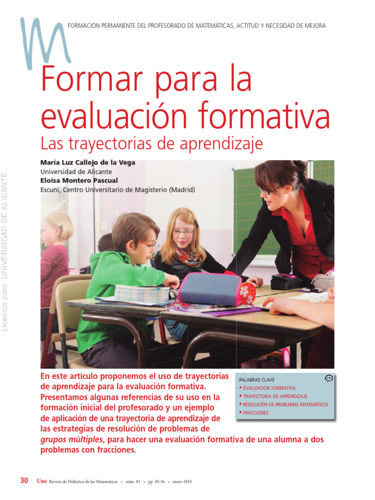 Formar para La Evaluacion Formativa Un08395516 | PDF | Evaluación ...
