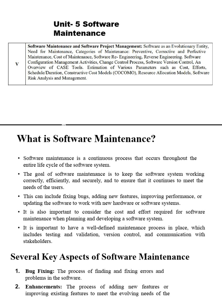 Understanding Software Maintenance Basics | PDF | Software | Software ...