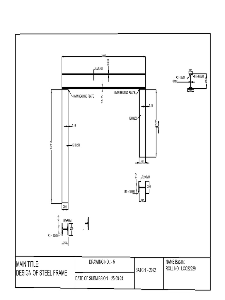Steel Frame Design Specifications | PDF