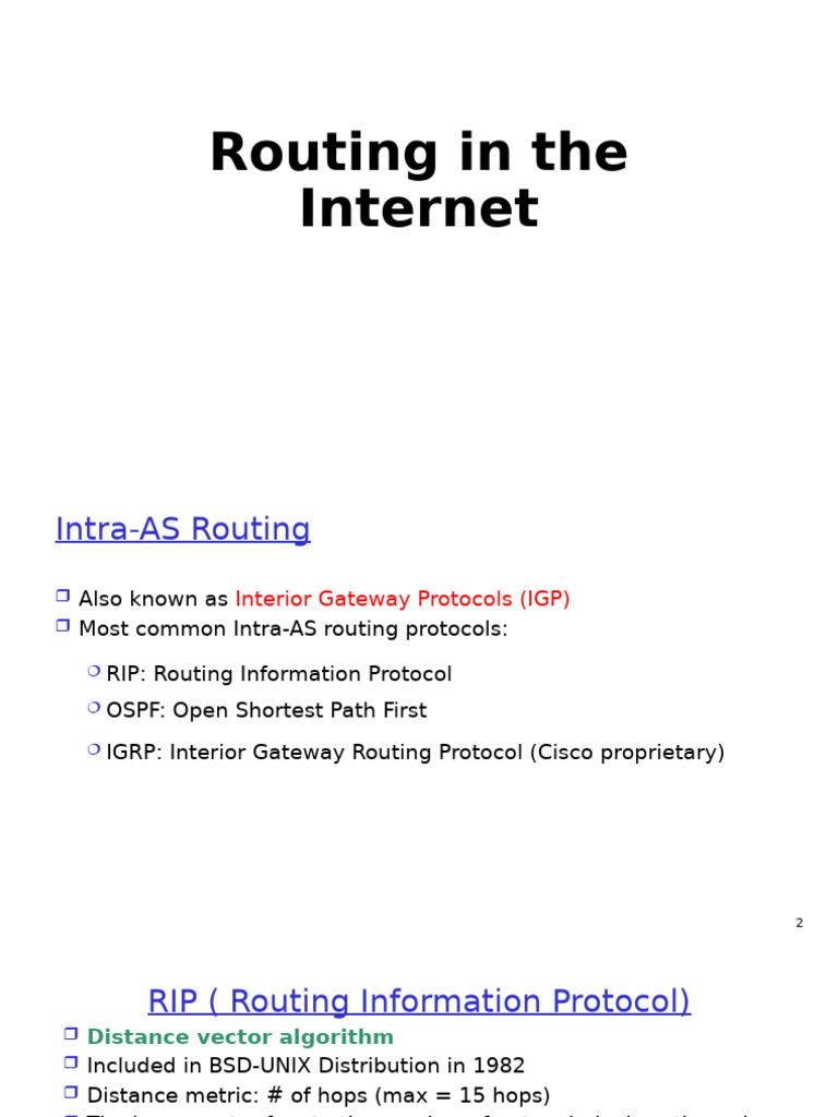Intra-AS and Inter-AS Routing Protocols | PDF | Routing | Wide Area Network