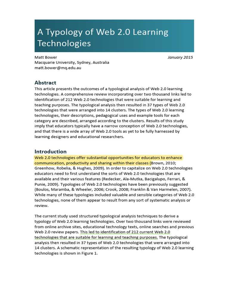 Web 2.0 Learning Technologies Guide | PDF | Computer File | 3 D ...