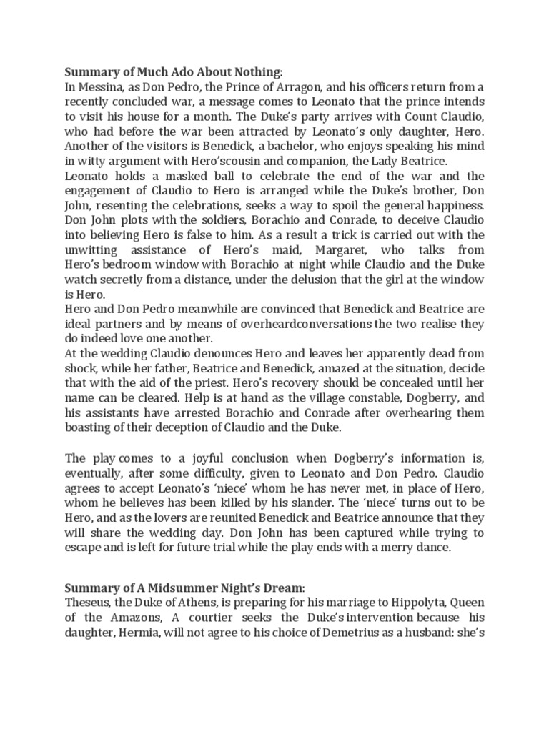 Shakespeare's much ado about nothing picture