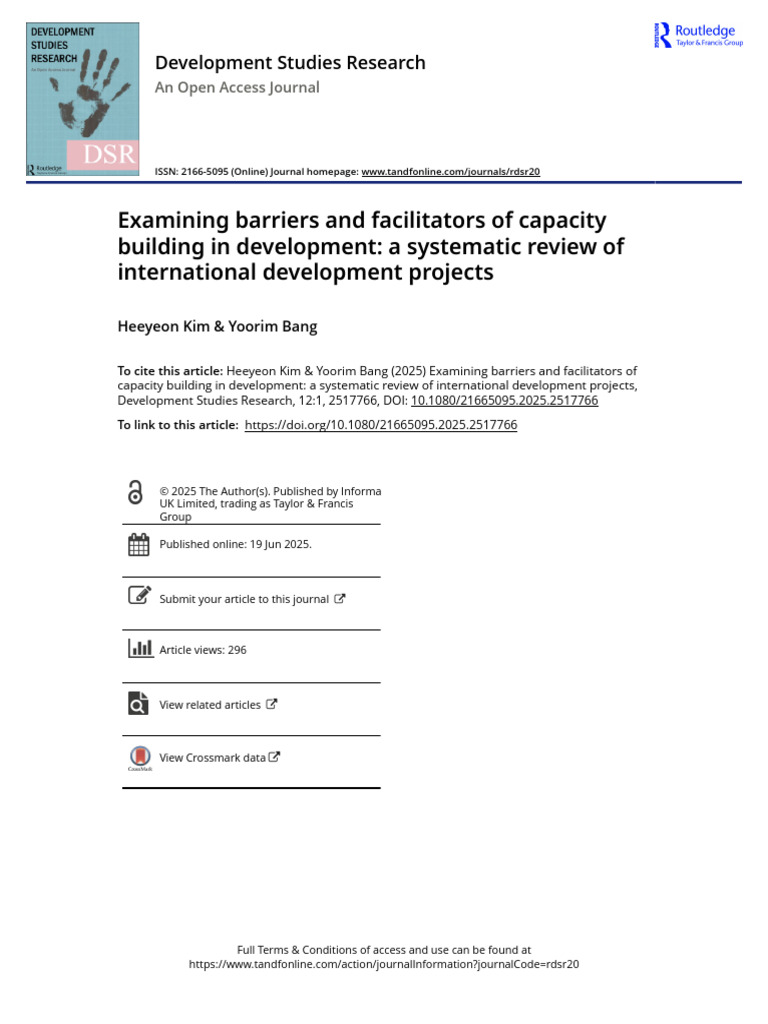 Barriers and Facilitators in Capacity Building | PDF | Capacity ...