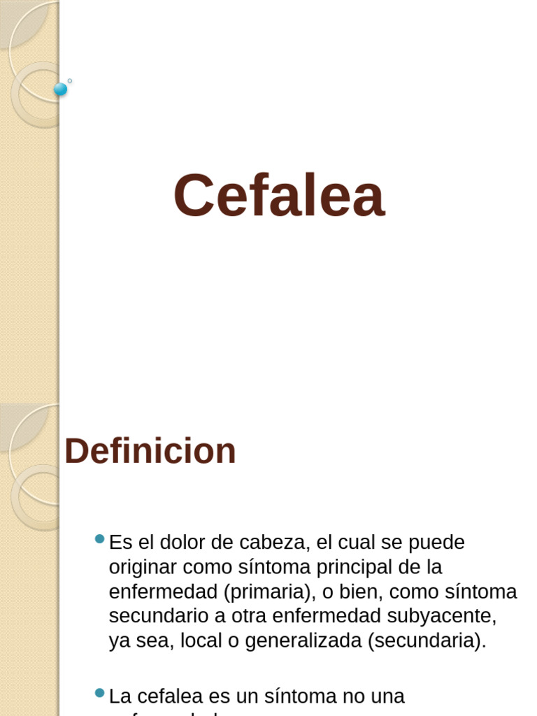 Cefalea | PDF | Dolor de cabeza | Migraña