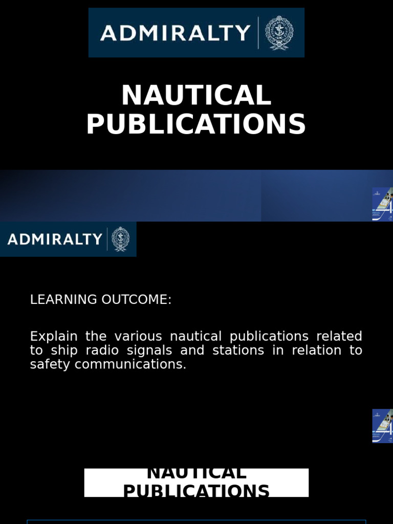Nautical Publications for Ship Safety | PDF | Navigation ...
