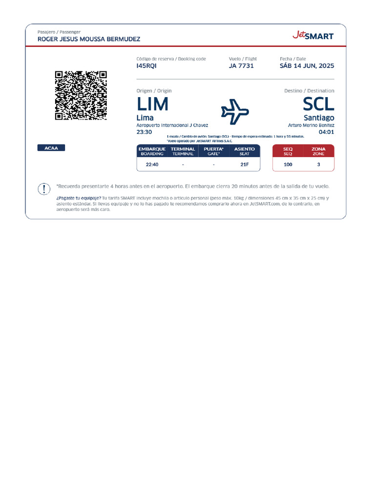 Check in - Roger | PDF