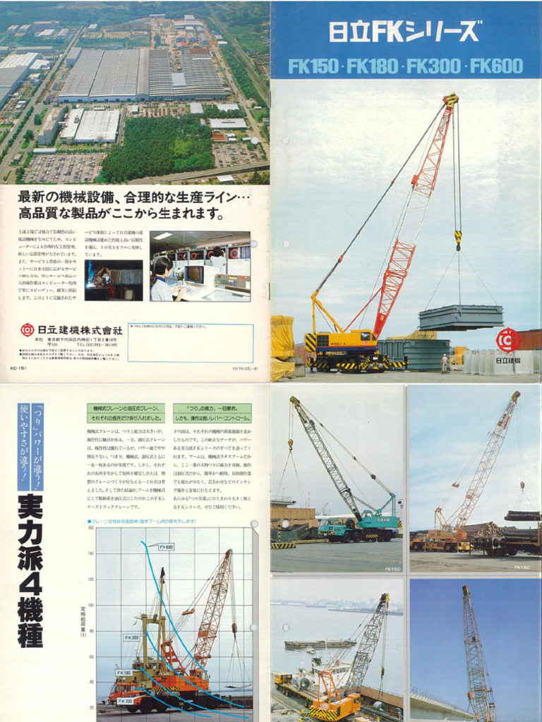 Mobile Crane Fk150 Fk180 Fk300 Fk600 Brochure Ja | PDF