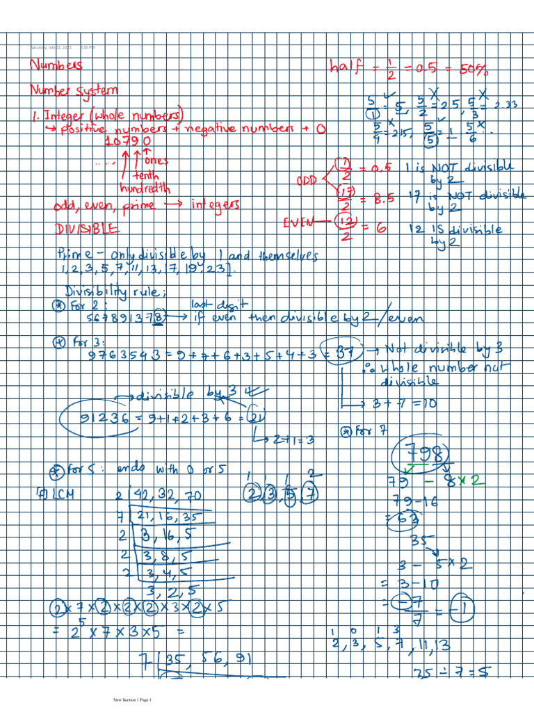 MathA Numbers Demo Class | PDF