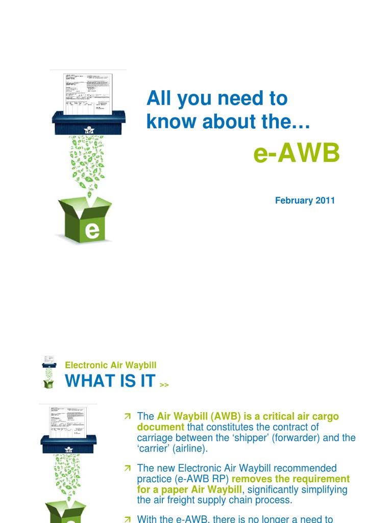 Eawb Basics | PDF | Cargo | Electronic Data Interchange
