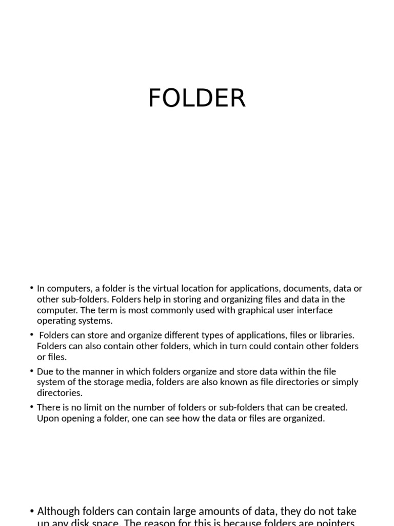 Understanding Computer Folder Structure | PDF