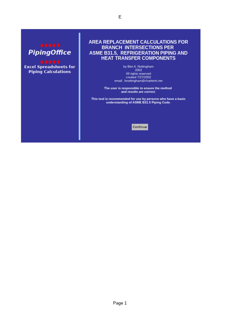 ASME B31.5 Branch Intersection Calculations | PDF | Welding | Construction