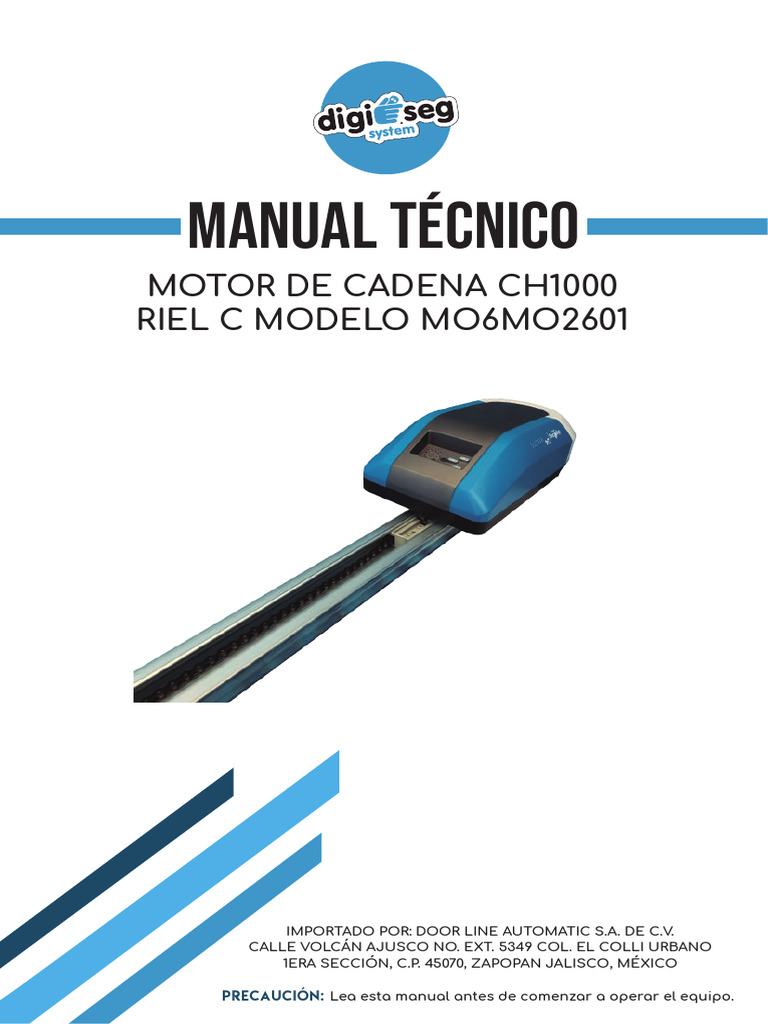 Manual Motor Cadena CH1000 | PDF