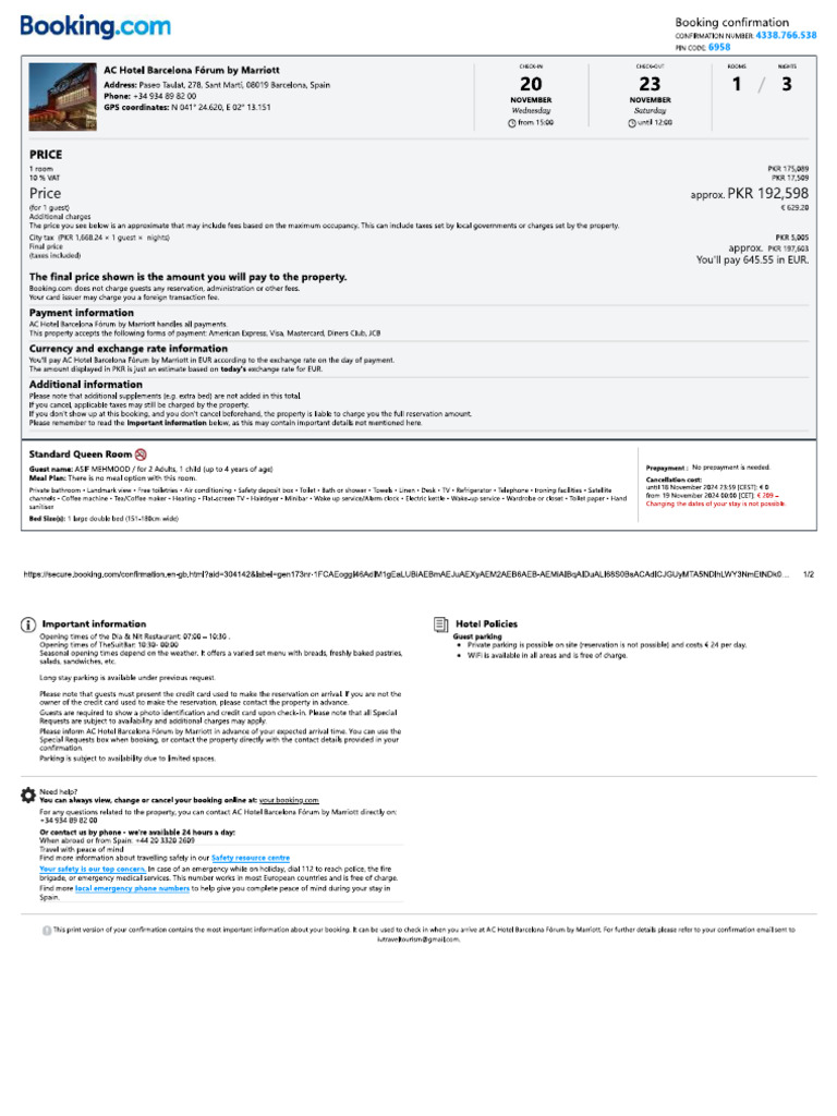 Hotel 7 Asif M | PDF