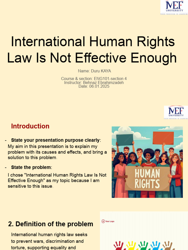 Ineffectiveness of International Human Rights Law | PDF | Human Rights ...
