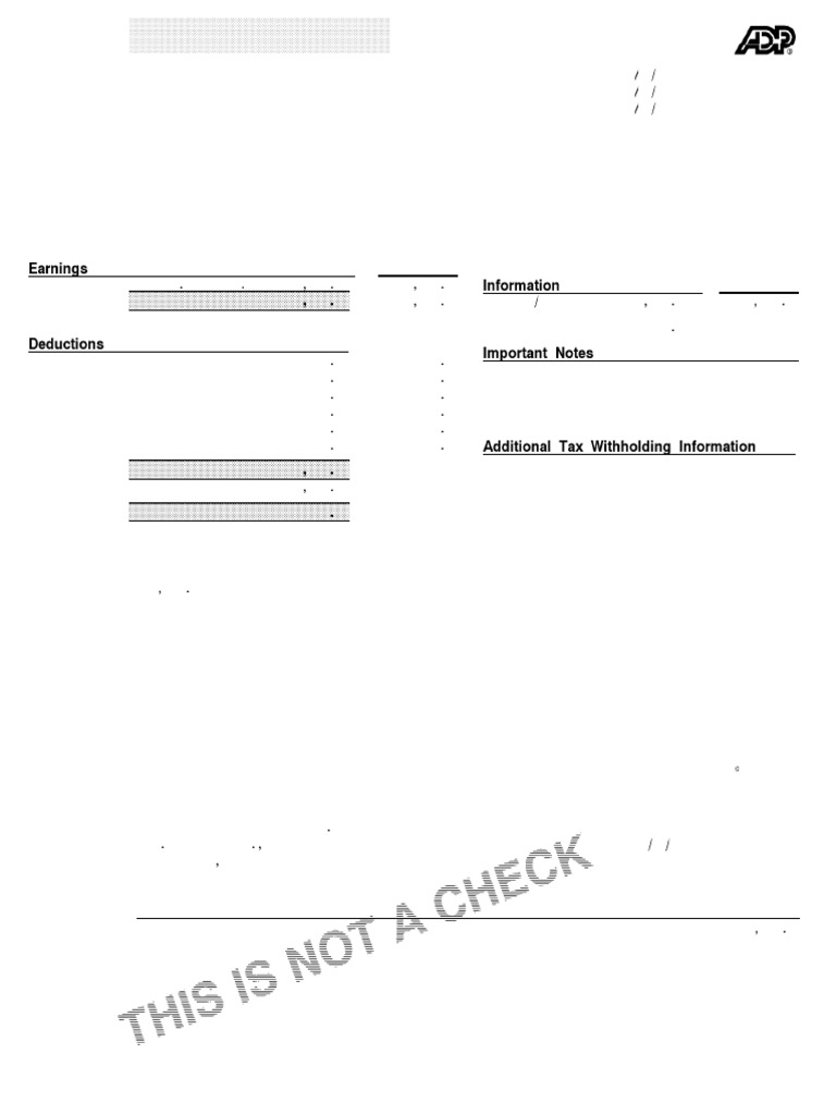 Earnings Statement for Beatrice Ugochukwu | PDF | Income Tax | Social ...