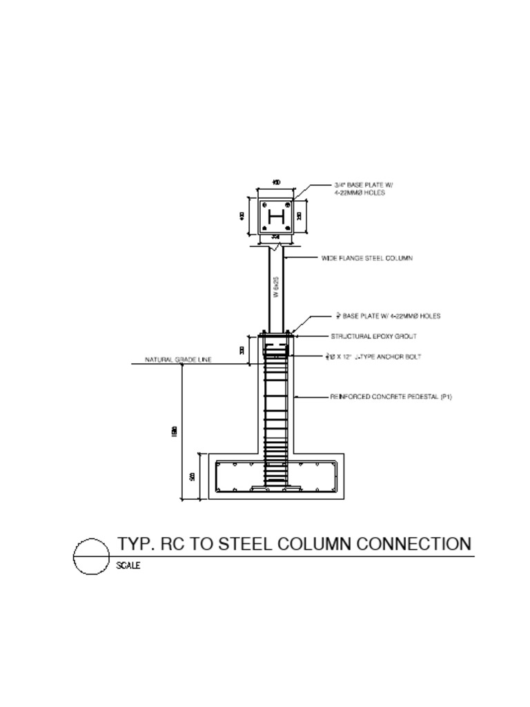 RC To Steel Column Connection | PDF
