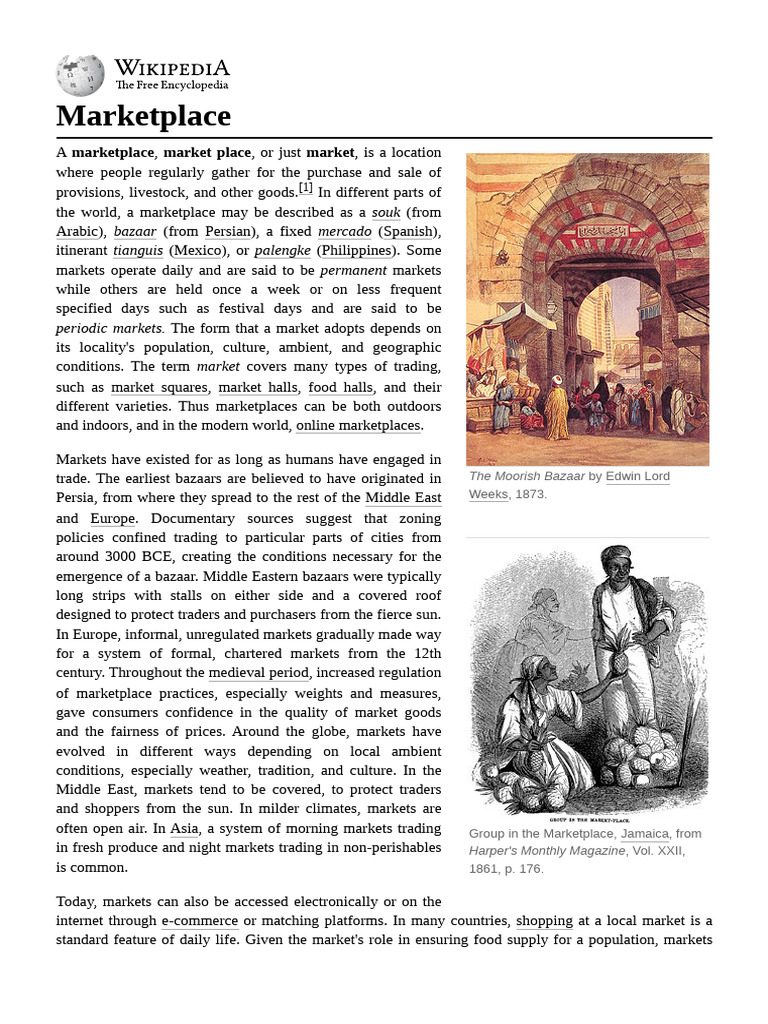 Marketplace | PDF | Trade