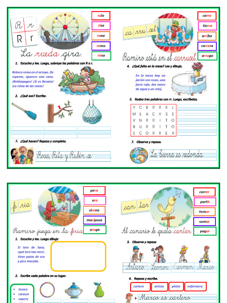 Lectura con la letra R | PDF