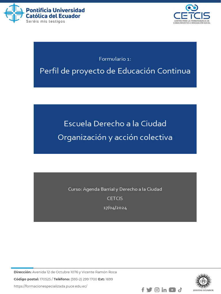 Curso sobre Derecho a la Ciudad 2024 | PDF | Seguridad de información ...