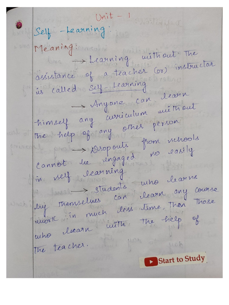 Unit 1 Learning and Teaching | PDF