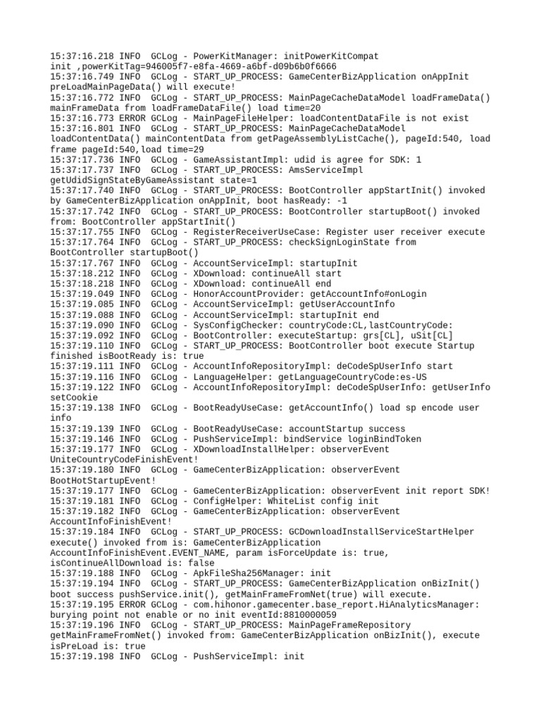 Game Center Application Startup Log | PDF | Internet Protocols ...