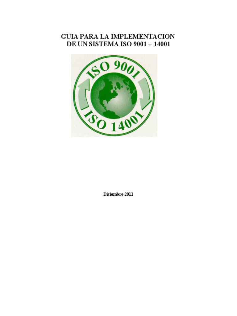 Implementación de ISO 9001 y 14001 | PDF | Iso 9000 | Calidad (comercial)