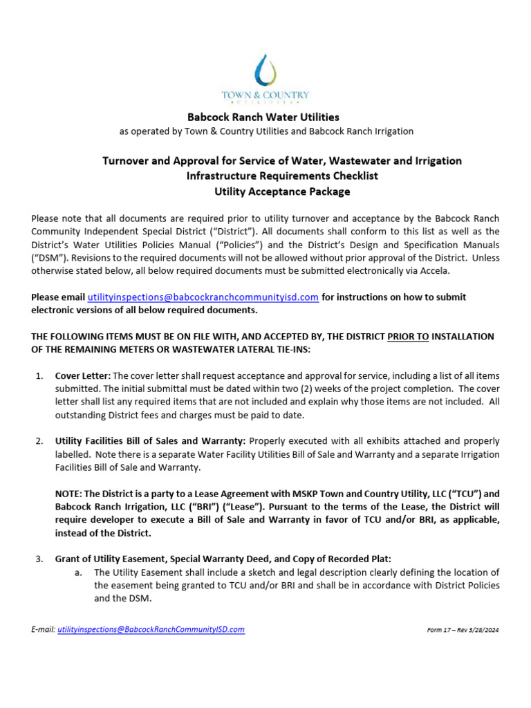 17 UAP Instruction Form - Babcock Ranch - 202404011413408153 | PDF ...