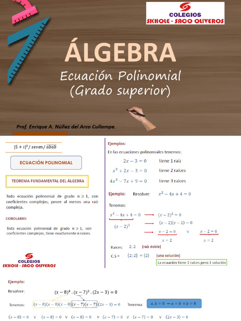 Ecuación Polinomial - Cúbica - 5to Año | PDF | Matemáticas De La ...
