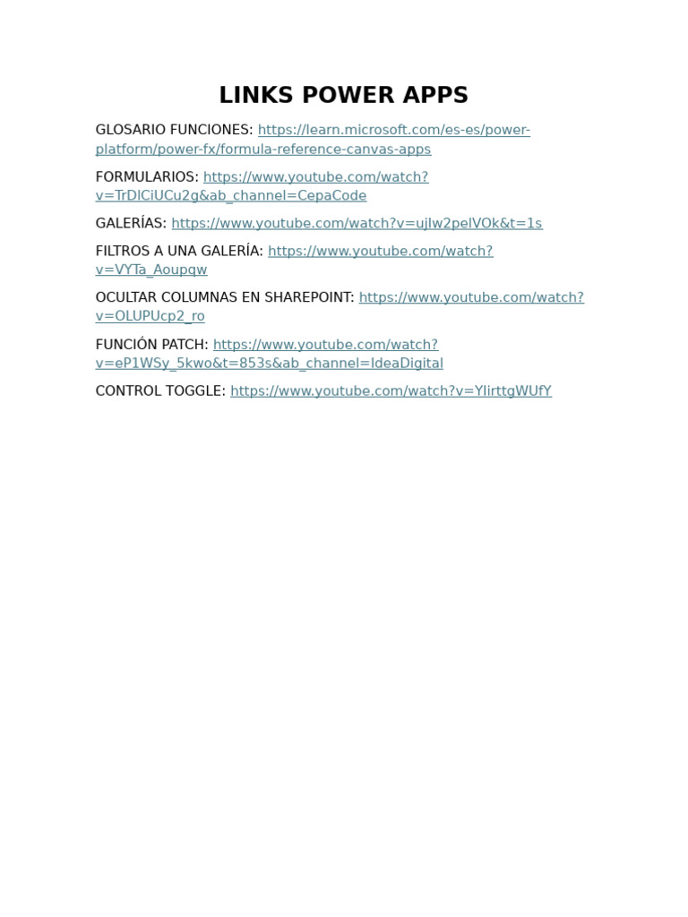 Power Apps Functions and Tutorials Guide | PDF