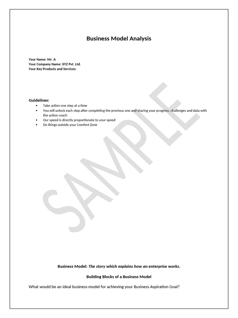 Business Model Analysis for SMEs | PDF | Profit (Economics) | Gross Margin