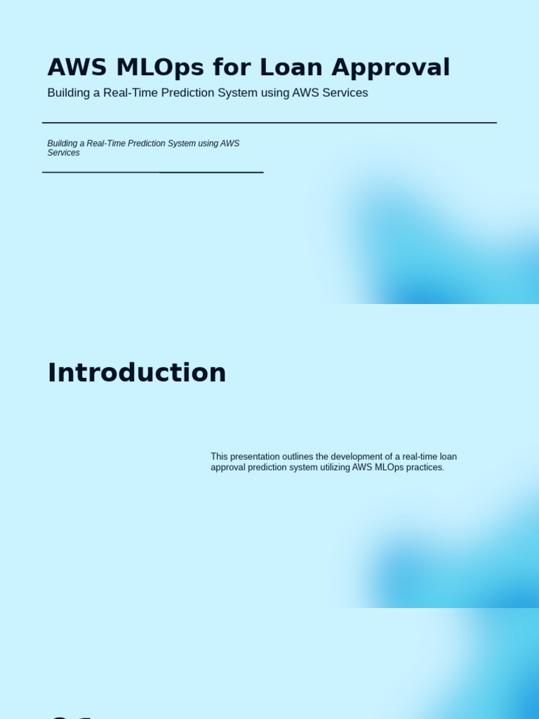 AWS MLOps for Real-Time Loan Approval | PDF | Machine Learning | Amazon ...