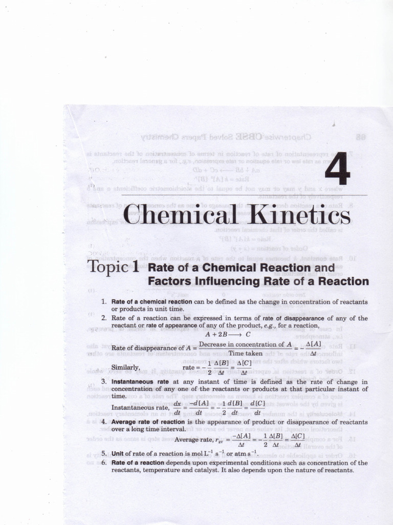 GT - Unit-4 Chemical Kinetics | PDF | Reaction Rate | Process Engineering