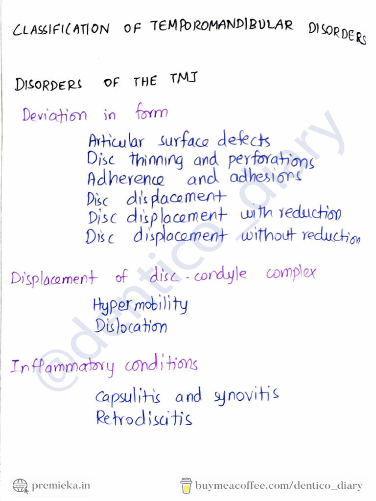 Temporomandibular Disorder Overview | PDF | Medical Specialties | Medicine