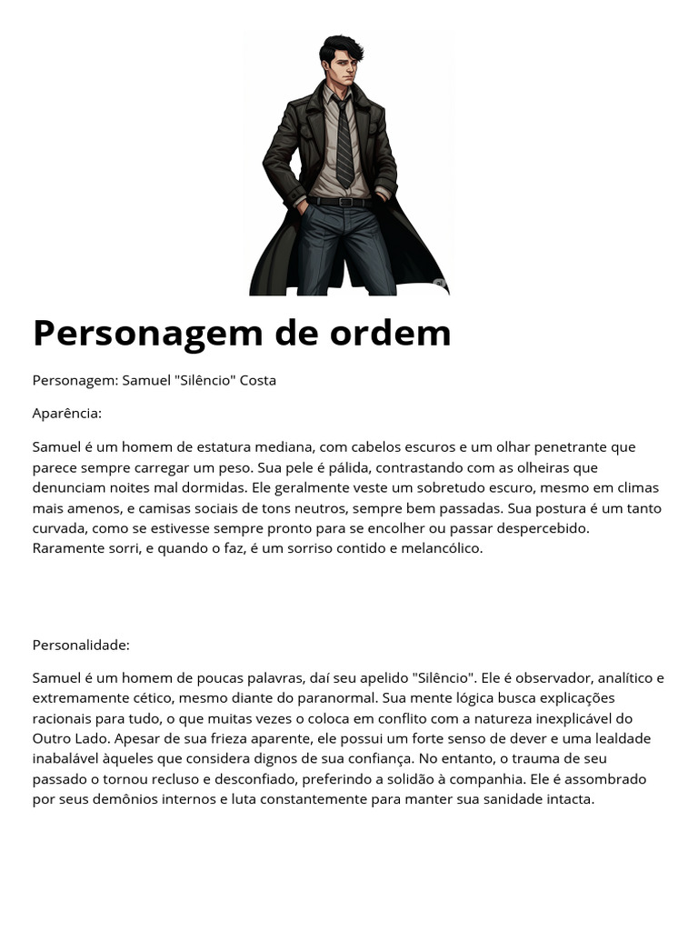 Personagem de Ordem | PDF