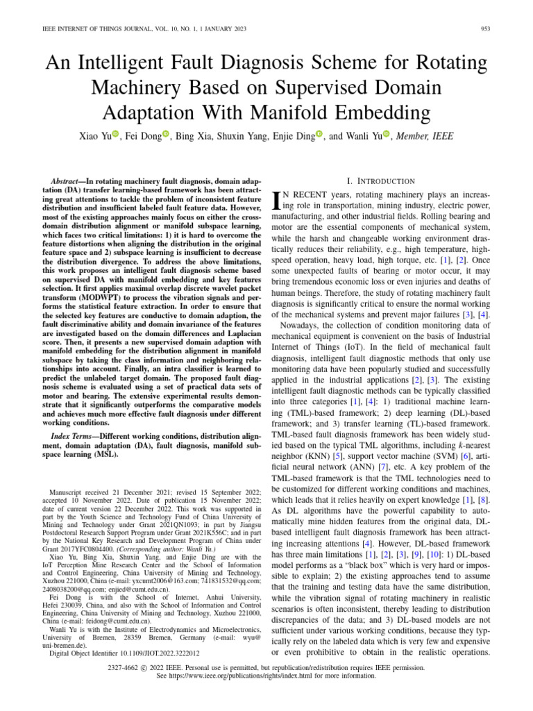 Intelligent Fault Diagnosis for Machinery | PDF | Wavelet | Applied ...