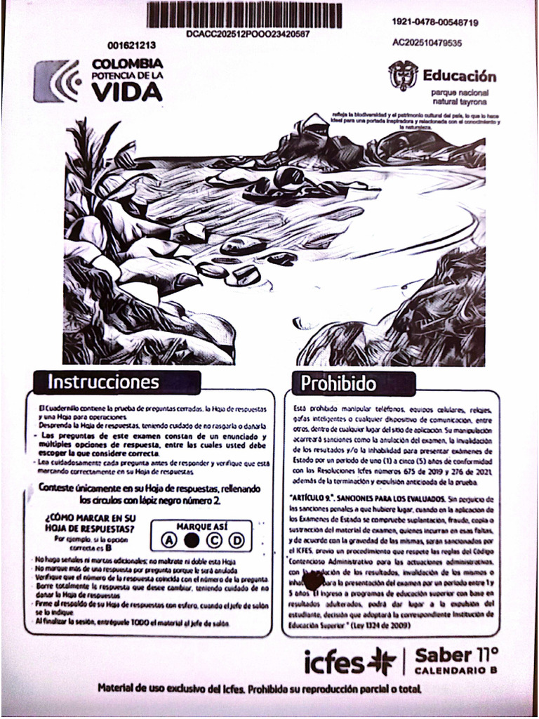 Icfes 2025 Agosto 11 Sesión 1 | PDF