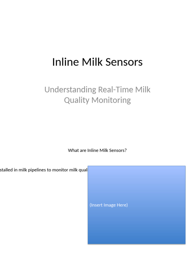 Real-Time Inline Milk Quality Sensors | PDF