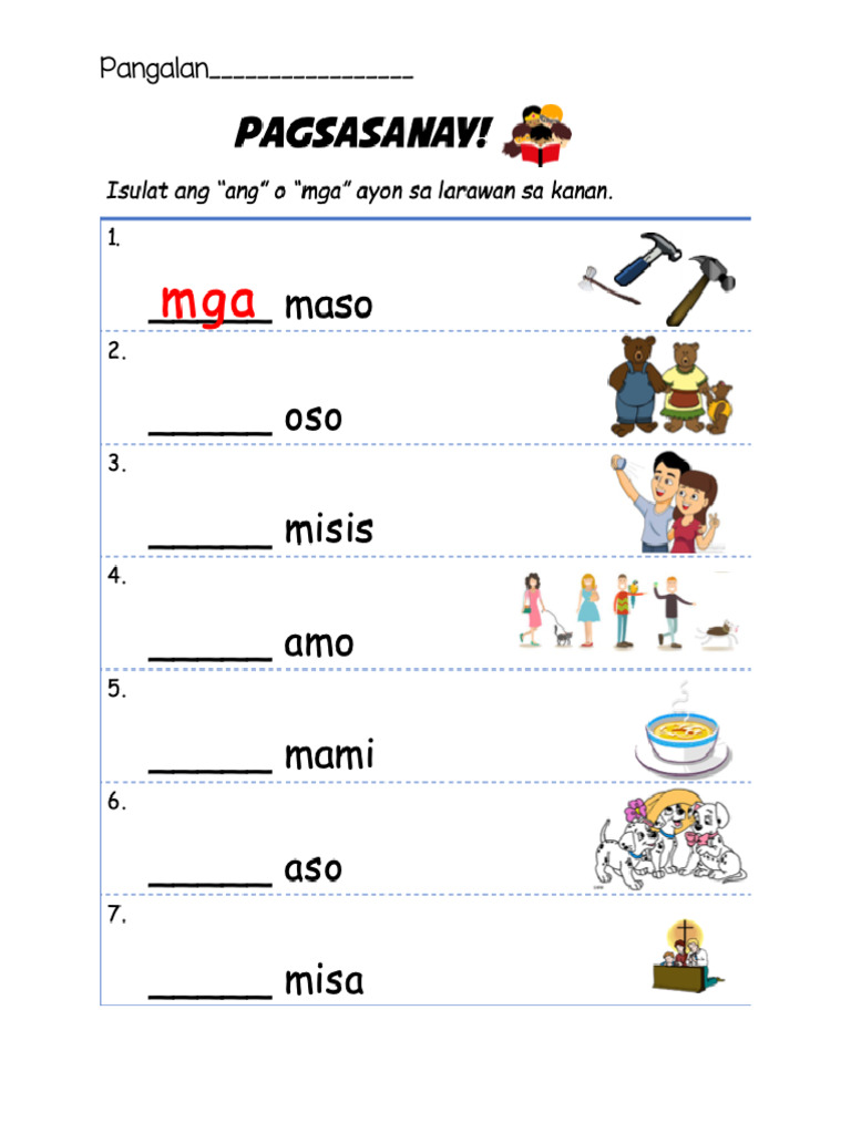 Pagsasanay 05 Ang Mga | PDF