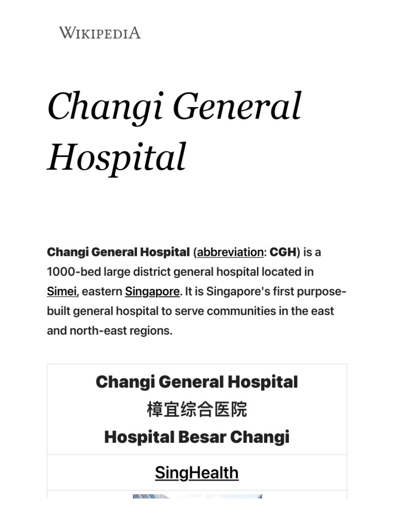 Changi General Hospital | PDF | Singapore | World Politics
