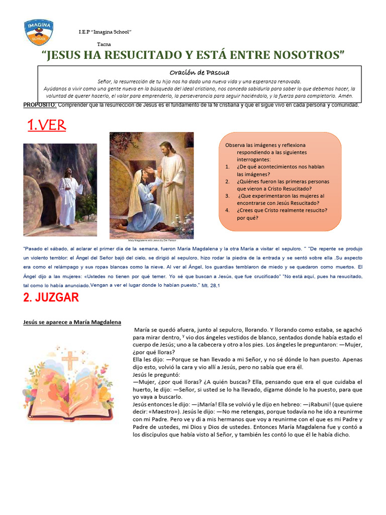Resurrección de Jesús: Fe y Esperanza | PDF | La resurrección de Jesús ...