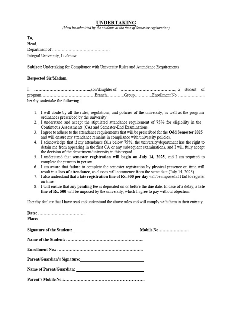 Undertaking | PDF