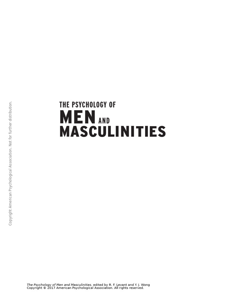 Psychology of Men and Masculinities | PDF | Gender | Gender Studies