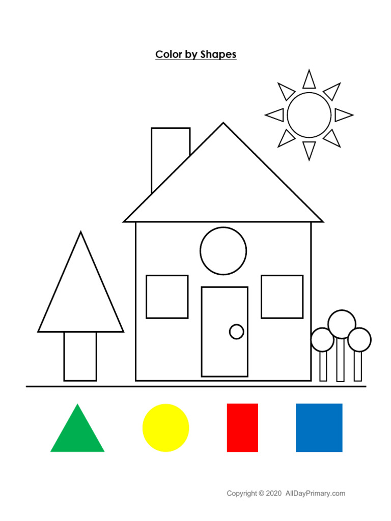 Color by Shapes 1a | PDF