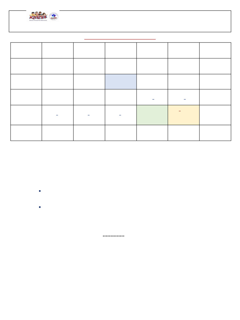 KJS December School Calendar | PDF