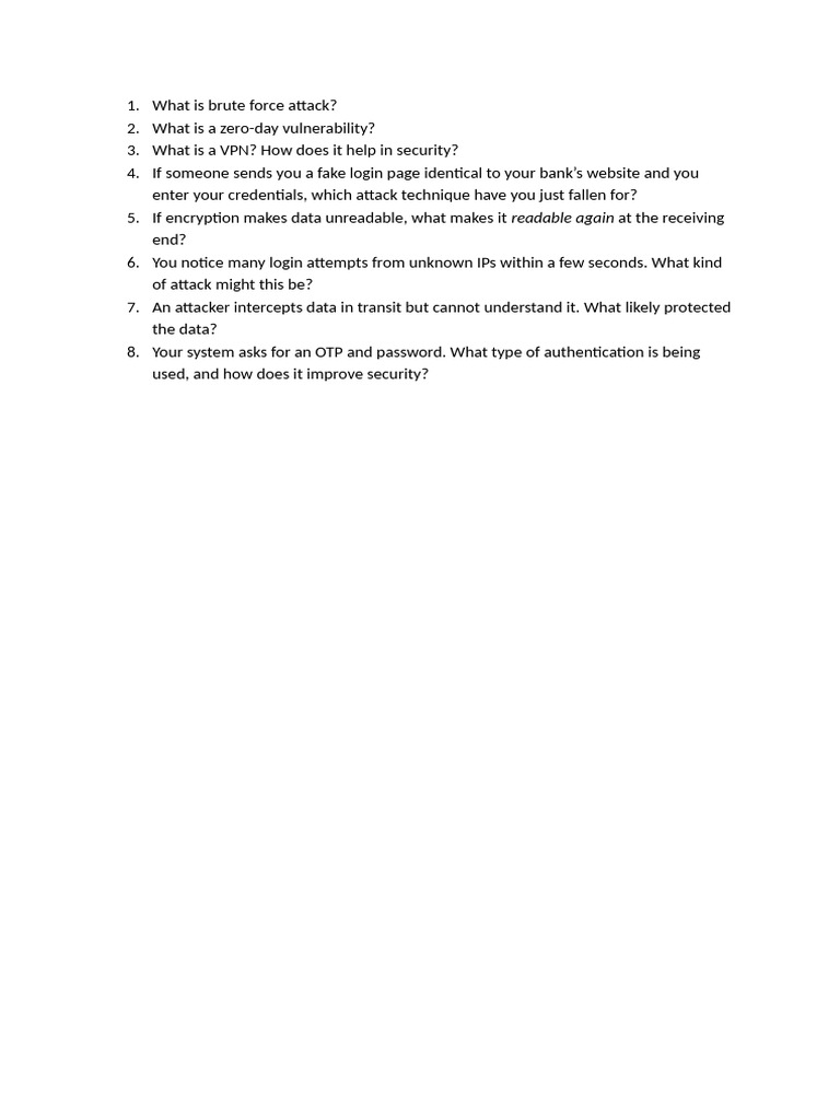 What Is Brute Force Attack | PDF
